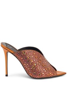 Giuseppe Zanotti mules Intrigo Sparkle à ornements - Orange