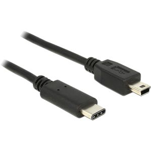 DeLOCK 83603 USB-kabel USB 2.0 1 m USB C Mini-USB B Zwart