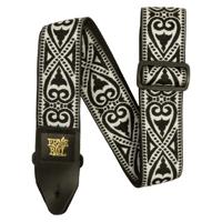 Ernie Ball Classic Jacquard Strap 5345 Black Heart gitaarband