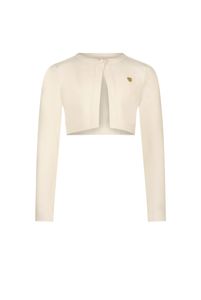 Le Chic Meisjes bolero met strik - Nonohy - Pearled ivoor wit