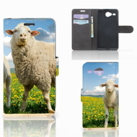 Acer Liquid Z520 Telefoonhoesje met Pasjes Schaap en Lammetje