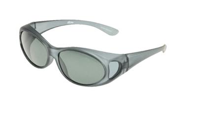 FitOfar overzetzonnebril grijs unisex met grijze lens Vz0002lg