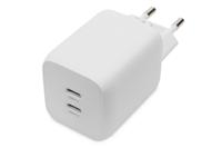 Digitus DA-10063 Laadadapter 65 W Vliegtuig, Binnen, Vrachtwagen, Thuis Aantal uitgangen: 2 x USB-C - thumbnail