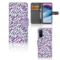 OnePlus Nord CE 5G Telefoon Hoesje Feathers Color - thumbnail