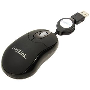 LogiLink ID0016 Muis USB Optisch Zwart 3 Toetsen 800 dpi Kabelinvoer