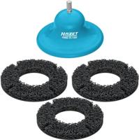 HAZET wielnaafslijpmachine 4960R-160/4 | 4-delige set | voor wielnaven tot 160 mm diameter | Ca. 100 voertuigen per schijf | Snelle en eenvoudige reiniging van wielnaven en remschijven