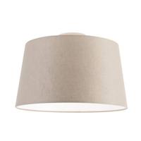 QAZQA Moderne plafondlamp met taupe kap 35 cm - Combi