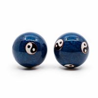 Meridiaan Kogels Yin Yang Groot Blauw - thumbnail