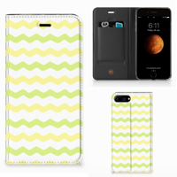 Apple iPhone 7 Plus | 8 Plus Hoesje met Magneet Waves Yellow