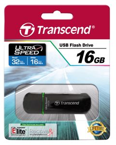 Transcend JetFlash® 600 USB-stick 16 GB Groen TS16GJF600 USB 2.0