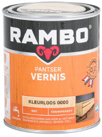 rambo pantser vernis mat kleurloos 0.75 ltr