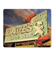 Dave&apos;s Coffee Shop by Larry Grossman Zwaar Metalen Bord - thumbnail