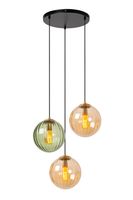 Lucide MONSARAZ - Hanglamp - Ø 35 cm - 3xE27 - Groen