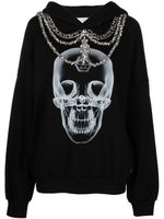 Philipp Plein hoodie X-Ray à ornements en cristal - Noir