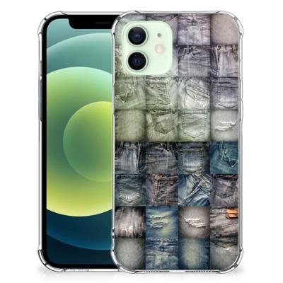 Anti Shock Bumper Case iPhone 12 Mini Spijkerbroeken Anti Shock Bumper Case iPhone 12 Mini Spijkerbroeken