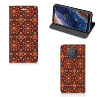 Nokia 9 PureView Hoesje met Magneet Batik Brown - thumbnail