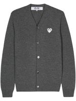 Comme Des Garçons Play cardigan en laine à patch cœur - Gris