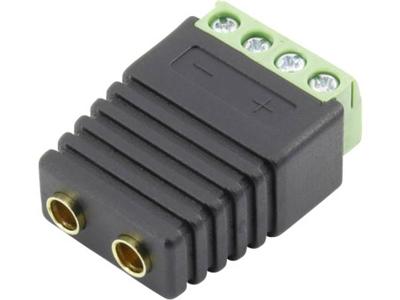 Conrad Components 93013c1130 Laboratoriumbus Koppeling, recht Stift-Ø: 4 mm Zwart 1 stuk(s)