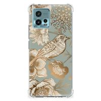 Case voor Motorola Moto G72 Vintage Bird Flowers