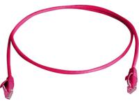 Telegärtner L00001E0069 RJ45 Netwerk Aansluitkabel CAT 5e U/UTP 2.00 m Roze Vlambestendig, Halogeenvrij