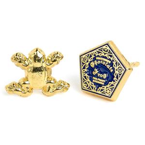 Harry Potter Earrings Chocolate Frog & Box (Gold Plated)