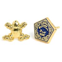 Harry Potter Earrings Chocolate Frog & Box (Gold Plated) - thumbnail