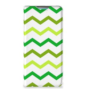 Samsung Galaxy A53 Hoesje met Magneet Zigzag Groen