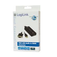 LogiLink CV0060 Adapter [1x VGA-stekker - 1x HDMI-bus] Zwart 45.00 cm - thumbnail