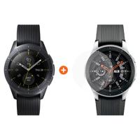 Samsung Galaxy Watch 42mm Midnight Black + PanzerGlass Screenprotector Glas
