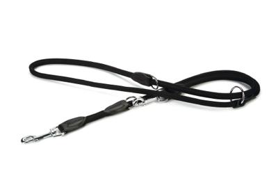 Beeztees Buffalo - Hondenriem - Leer - Zwart - 200 Cm X10 Mm