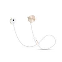 I am plus Buttons, draadloze Bluetooth in-ear hoofdtelefoon met geïntegreerde microfoon, goud en wit