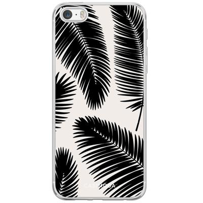iPhone 5/5S/SE siliconen hoesje - Palm leaves silhouette iPhone 5/5S/SE siliconen hoesje - Palm leaves silhouette
