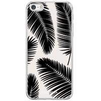 iPhone 5/5S/SE siliconen hoesje - Palm leaves silhouette