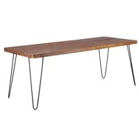 KADIMA DESIGN Solid Wood Sheesham Eettafel Balu 200x80x76 cm Keukentafel Enorme tafel