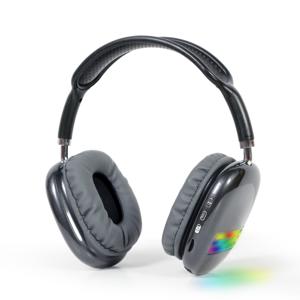 Gembird BHP-LED-02-BK hoofdtelefoon/headset Draadloos Hoofdband Oproepen/muziek Bluetooth Zwart, Grijs