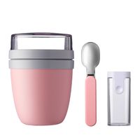 Mepal Ellipse - Lunchpot & Vouwlepel - 700 ml Nordic Pink - thumbnail