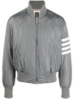 Thom Browne veste bomber à détail 4 bandes signature - Gris - thumbnail