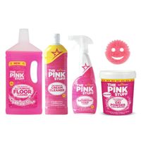 Combinatieset: The Pink Stuff - Vloerreiniger + Schuurmiddel + Badkamerreiniger + Schoonmaakpasta + Scrubmommy