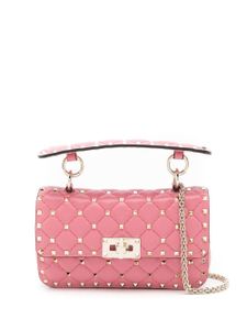 Valentino Garavani sac porté épaule Rockstud en cuir - Rose