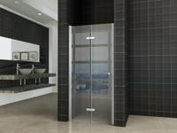 Wiesbaden vouwbare nisdeur 900x2020 links 8mm NANO glas