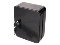 Perel Sleutelkast met cilinderslot, 20 haken, inclusief 2 sleutels, zwart