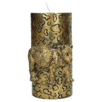 Wants&Needs Accessoires Kaars Leopard Wa X Goud 8.5 X 7.3 X 15