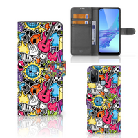 OPPO A53 | OPPO A53s Wallet Case met Pasjes Punk Rock