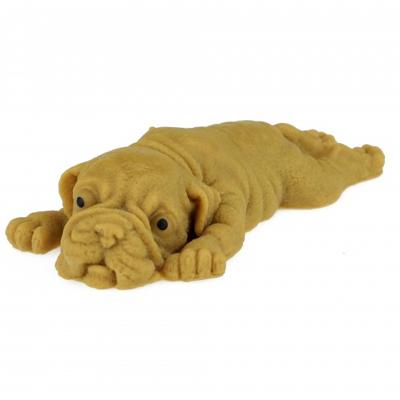 Toi Toys stretch bulldog 17 cm lichtbruin Toi Toys stretch bulldog 17 cm lichtbruin