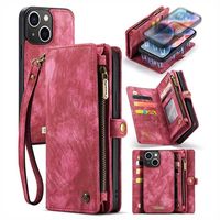 iPhone 15 Plus Caseme 2-in-1 Multifunctioneel Portemonnee Hoesje - Rood - thumbnail