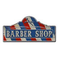 Barber Shop Heavy Gauge Metal Sign 66,5 x 31,5 cm - thumbnail