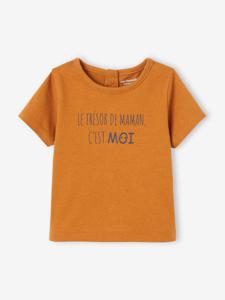 Babyshirt met korte mouwen en opschrift karamel