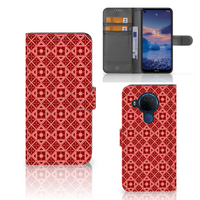 Nokia 5.4 Telefoon Hoesje Batik Rood - thumbnail