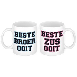 Beste zus en Beste broer ooit mok - Cadeau Broer en Zus   -