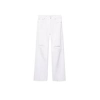 Mango high waist straight fit jeans wit